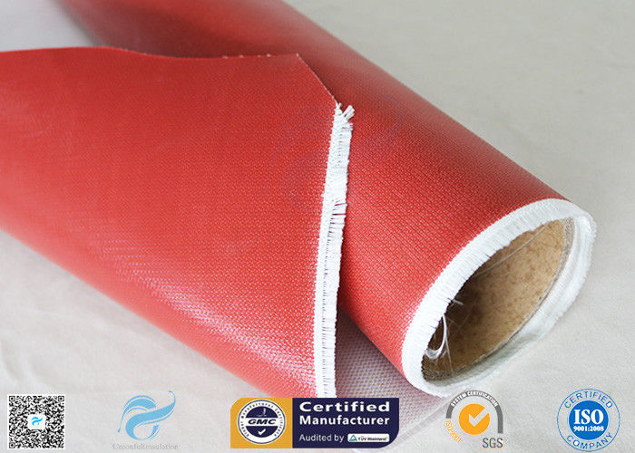 1.5m Wide 0.45mm Silicone Coated Fiberglass Fabric 80g Single Side Chemical Resist